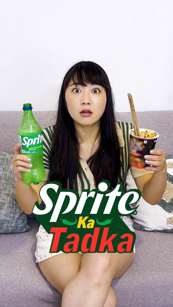 Instagram post by @mayojapan for Sprite. Caption reads: India aake spice ka tolerance badh gaya😎😌 

Time....