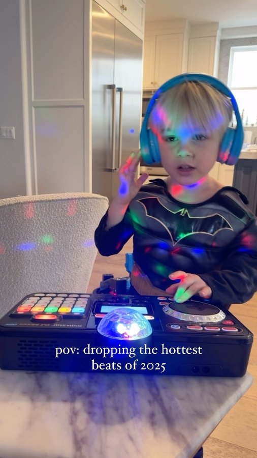 Instagram post by @k.raycollective for VTech Toys USA. Caption reads: Santa understood the assignment!  BEST. GIFT.....