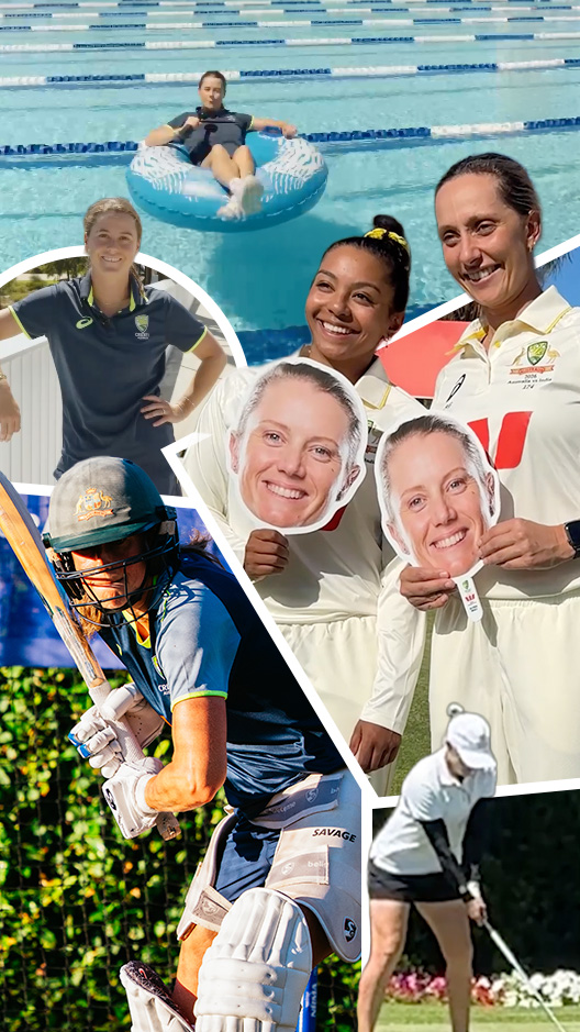 Instagram post by @cricketcomau for Qantas. Caption reads: [...] day-night #AUSvIND Test! #RunwayReport....