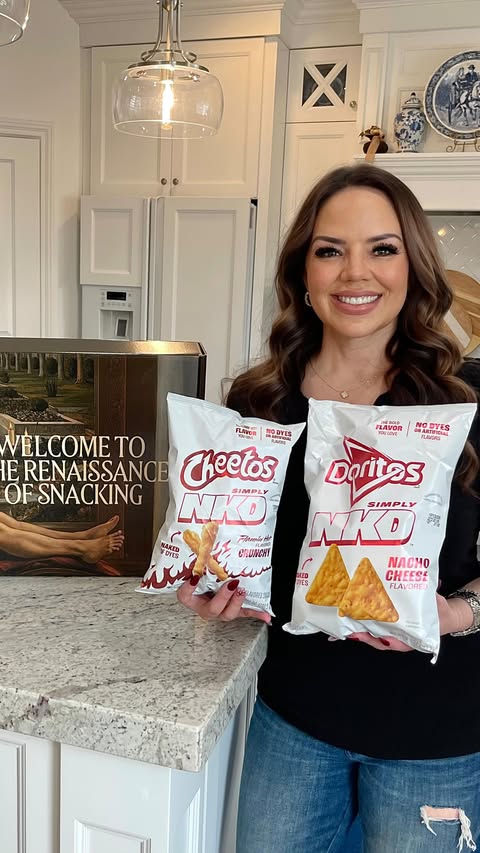 Instagram post by @utfoodie for Cheetos. Caption reads: #ad We took the new Simply NKD Doritos & Cheetos....