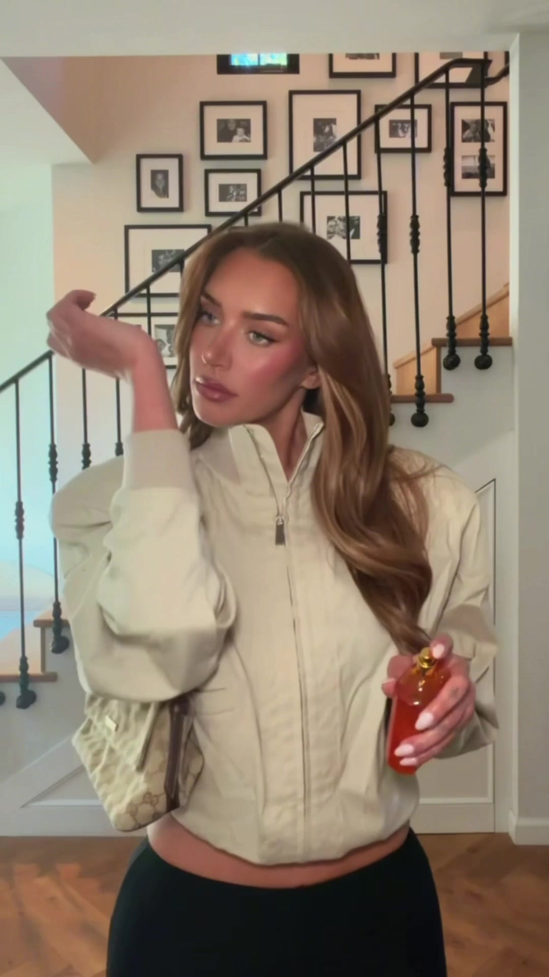 TikTok post by an influencer for Gucci Beauty. Caption reads: [...] Eau de Parfum @sephora #GucciBeauty....
