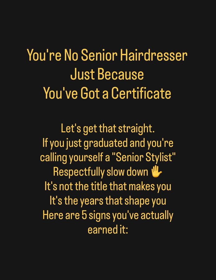 Instagram post by @taoofhair for MODERN SALON. Caption reads: How long did it take before you really felt like a....