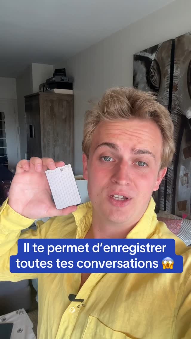 Instagram post by @maxime.astuces for PLAUD. Caption reads: [...] collaboration commerciale avec....