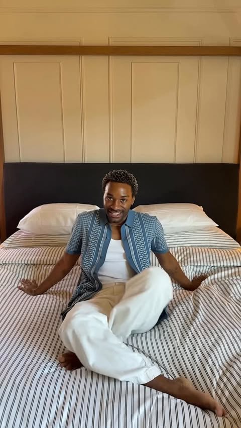 Instagram post by @moorehisstyle for Brooklinen. Caption reads: [...] your duvet is over thanks to @brooklinen’s....