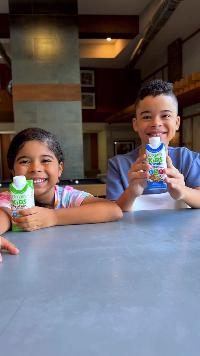 Instagram post by @josiainec for Orgain. Caption reads: ✨ Healthy, tasty, and 100% kid-approved! 🥤💚
Our....