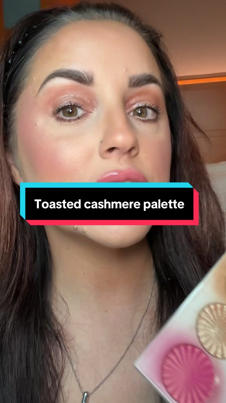 TikTok post by @jessicadadlani for OFRA Cosmetics. Caption reads: [...] cashmere palette from @OFRA Cosmetics, LLC....