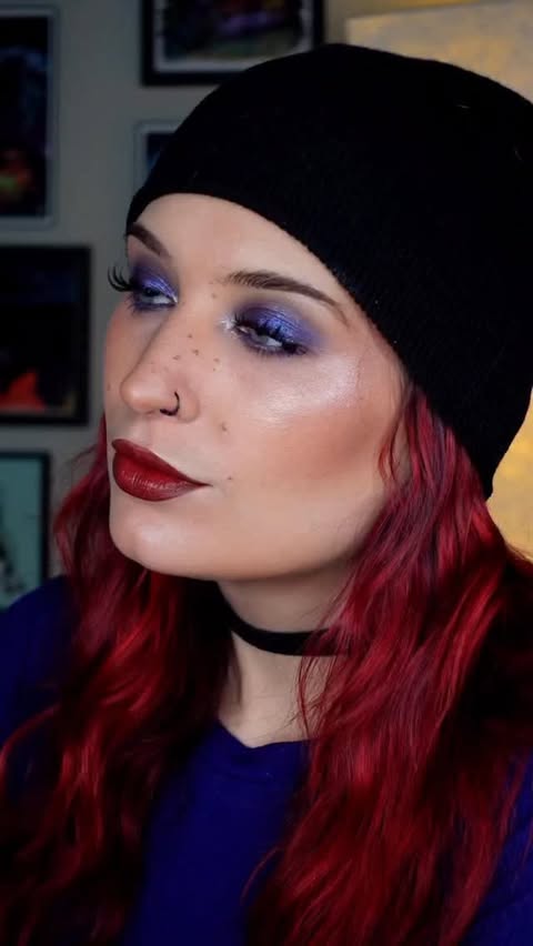 Instagram post by @battybean_ for Blend Bunny Cosmetics. Caption reads: ✨💙🪩

✖️FACE✖️
@freck rich bitch primer (code....