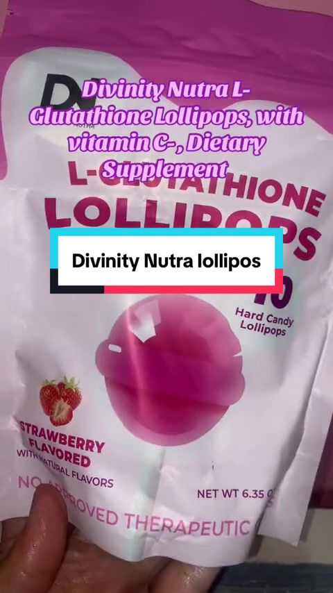 TikTok post by @rociifoxy_ for Divinity Nutra. Caption reads: @divinitynutra.usa #divinitynutra #lollipop.