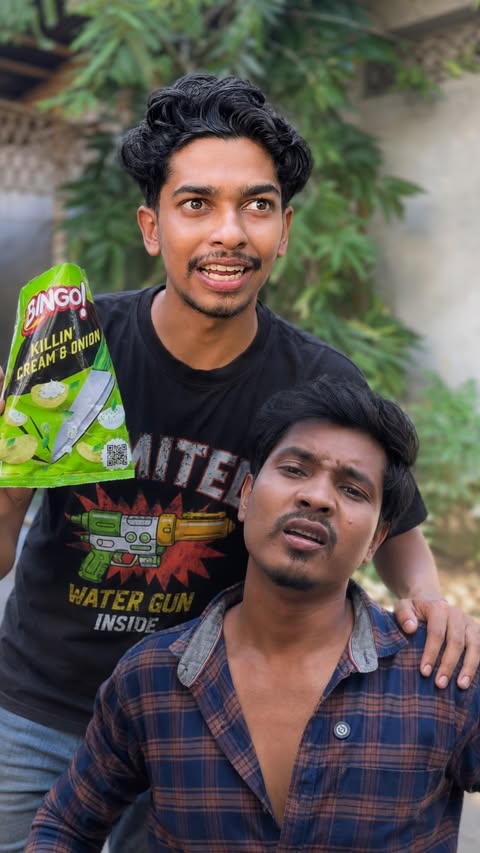 Instagram post by @maharnav10 for Bingo! Snacks. Caption reads: Boys will be boys #bingopotatochips....