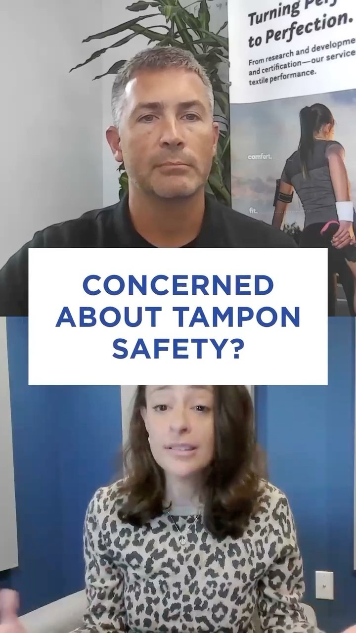 Instagram post by @unbiasedscipod for Tampax. Caption reads: Third-party certification builds trust in product....