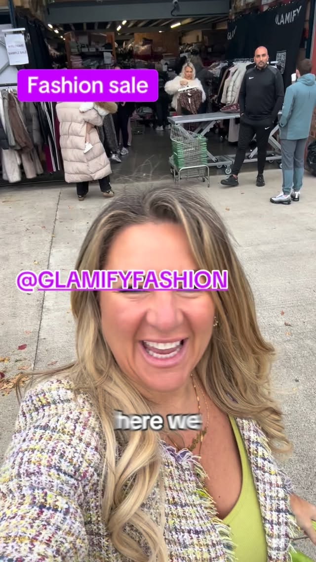Instagram post by @fatgirls.problems for GLAMIFYFASHION. Caption reads: @glamifyfashion sample sale today… come and grab....