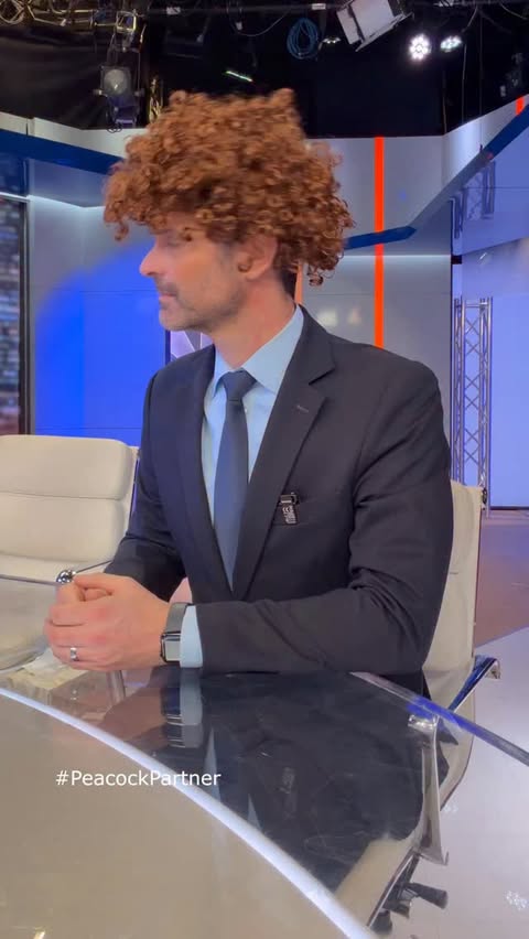 Instagram post by @nickkosir for Peacock. Caption reads: #PeacockPartner This weekend’s forecast: 100%....