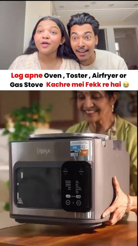 Instagram post by @hungry_duoo for Ninja Kitchen. Caption reads: [...] , Rice cooker and a griller 😭 So....
