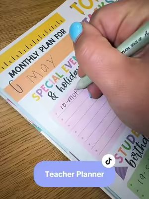 TikTok post by @megchop31 for Hadley Designs. Caption reads: [...] #teachingtipsfornewteachers @Hadley Designs.