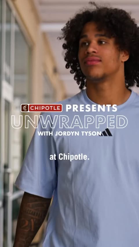 Instagram post by @jordyntyson_ for Chipotle. Caption reads: Unwrapped with @chipotle 🔥 #ChipotlePartner.
