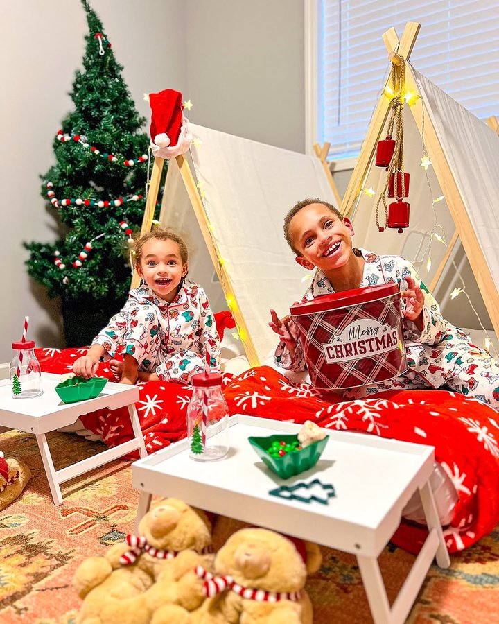 Instagram post by @ashleyimperfect for The Popcorn Factory. Caption reads: Nothing says holiday magic like cozy movie nights....