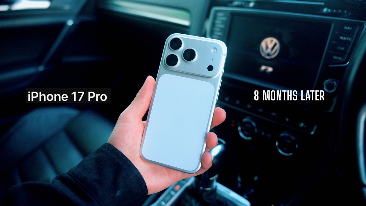 YouTube post by @Upwards._ for Leroy’s Blend. Caption reads: iPhone 17 Pro - 8 Months Later!.