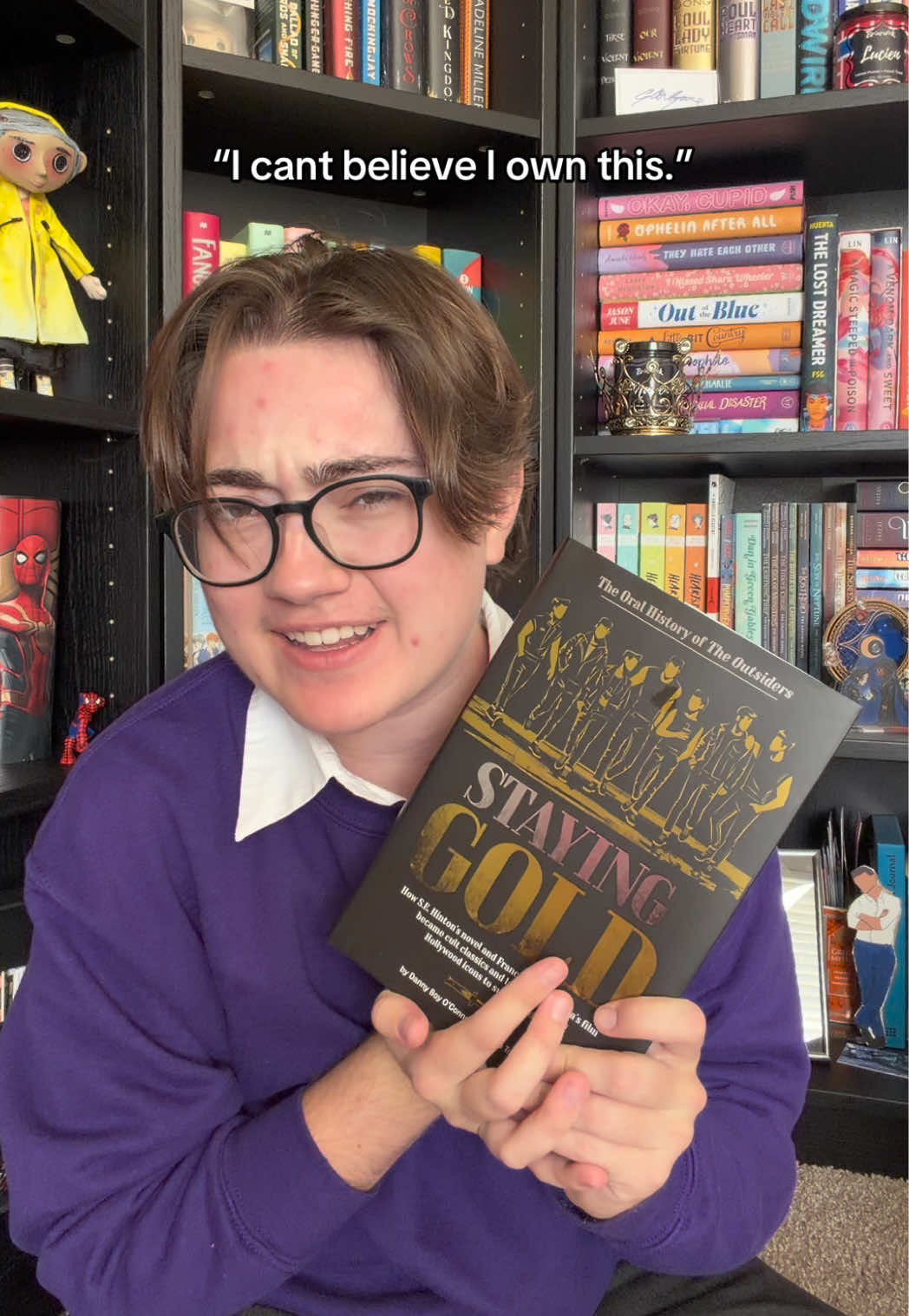 TikTok post by @captaincogs for Penguin Teen. Caption reads: [...] to add to my outsiders collection 😭....