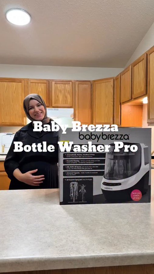 Instagram post by @ugc_zeynep for Baby Brezza. Caption reads: Preparing for our baby has me looking for anything....