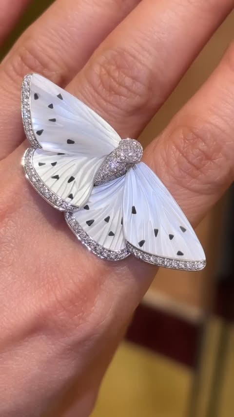 Instagram post by @mm_diamondsjewellers for Boucheron. Caption reads: Where elegance takes flight—this Boucheron....