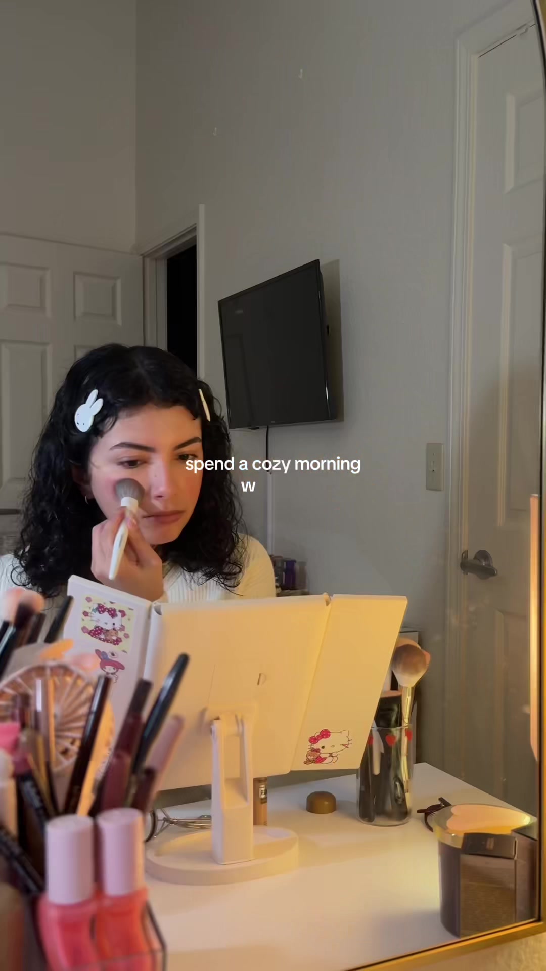 TikTok post by @jazsat for Physicians Formula. Caption reads: [...] @Maybelline NY @ONE SIZE BEAUTY @rhode skin....