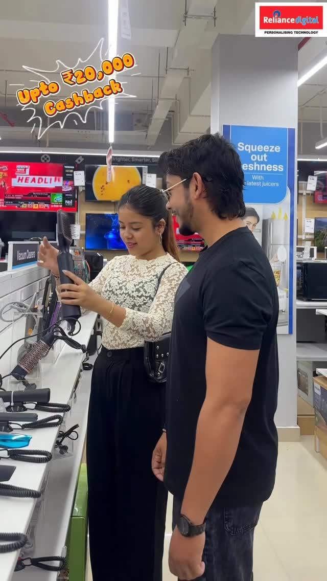 Instagram post by @tanveedutta._ for Reliance Digital. Caption reads: Reliance Digital,Sivasagar is opening tomorrow,....