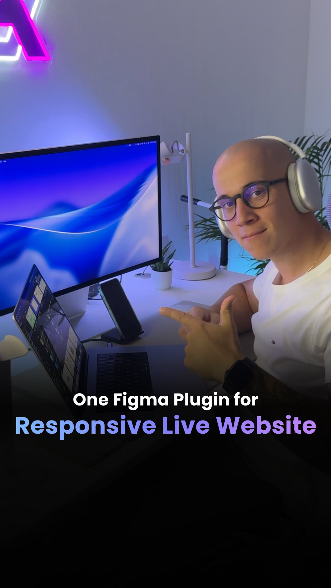 Instagram post by @janm_ux for Wix Studio. Caption reads: One Figma plugin you need to get from desktop web....