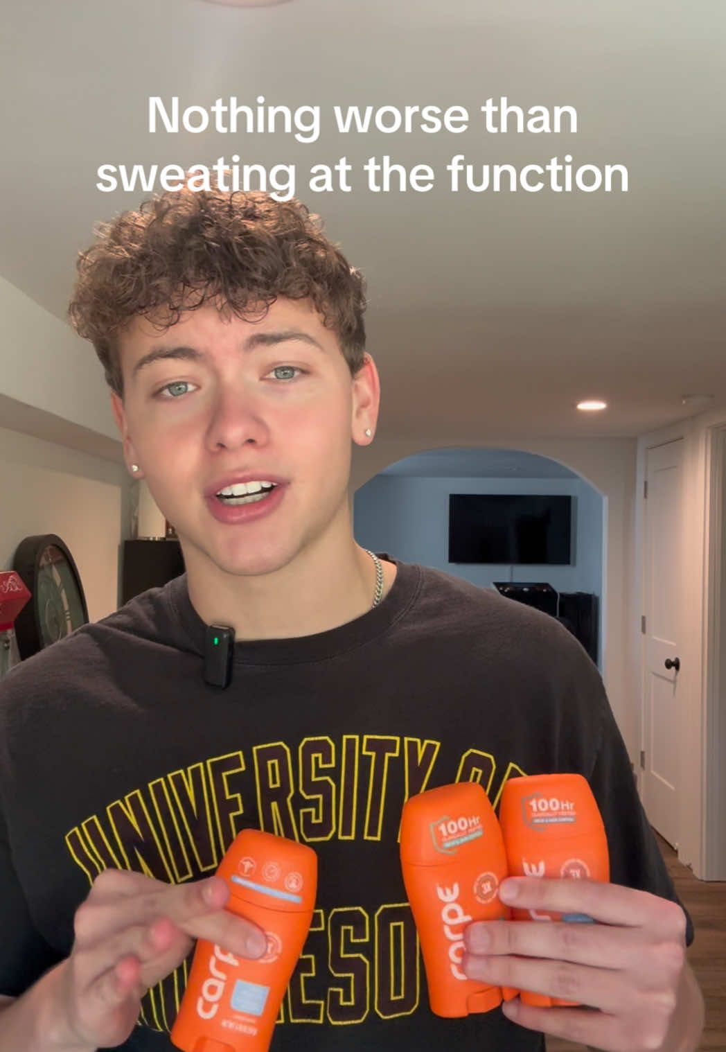 TikTok post by @jakehaider for Carpe. Caption reads: @Carpe is the mf goat 🐐.