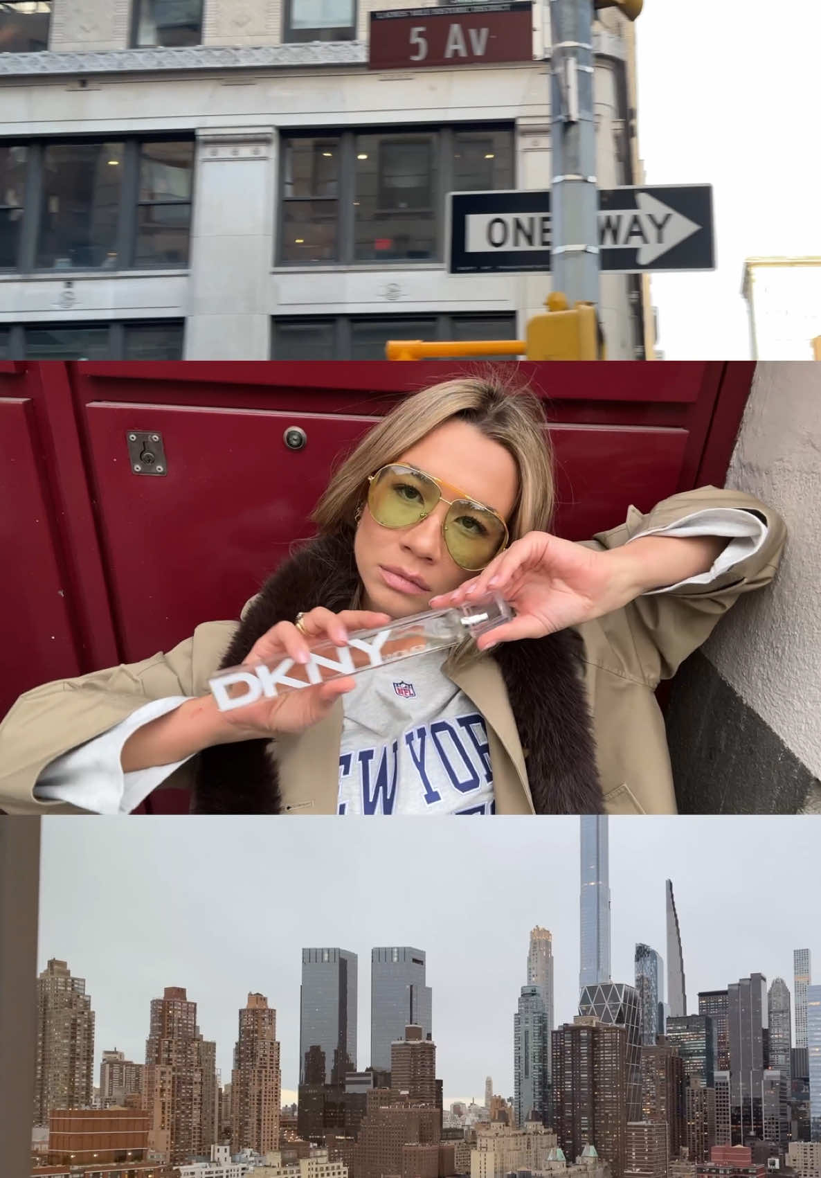 TikTok post by @marianadiezmoliner for DKNY. Caption reads: @DKNY the scent that takes me straight to my dream....