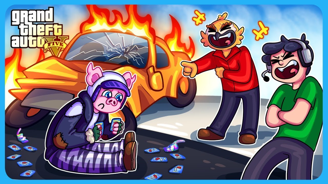 YouTube post by @wildcat for MANSCAPED. Caption reads: GTA 5 Moments Where My Friends Make Me RAGE So....