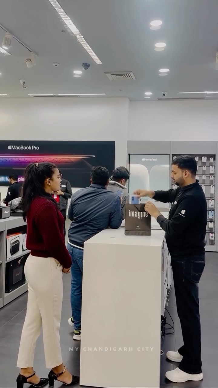 Instagram post by @mychandigarhcity for Imagine Apple Premium Partner. Caption reads: Exciting Offer at imagine Store🤩

iPhone 16 ONLY....