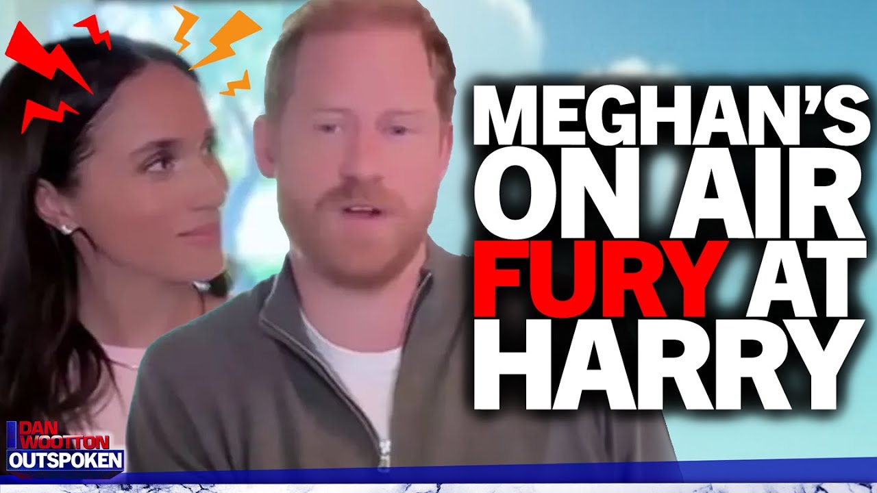 YouTube post by @danwoottonoutspoken for MASA Chips. Caption reads: Meghan Markle fury as Prince Harry interrupts her....