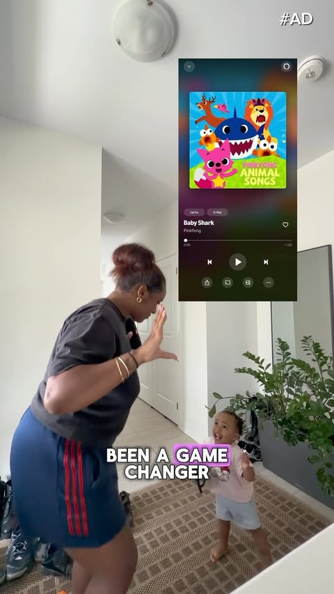 Instagram post by @djbabyvaye for Amazon Music. Caption reads: [...] full-time toddler mom mode. Unlocking....