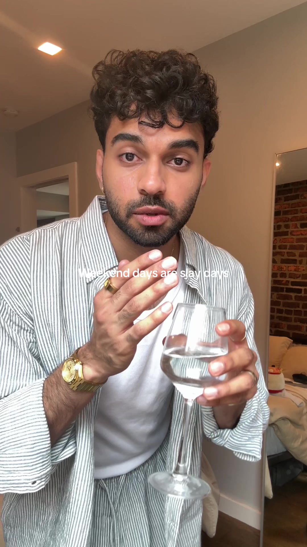 TikTok post by @kshitijs_ for Abercrombie & Fitch. Caption reads: #AbercrombiePartner Sun is out so we out. And we....