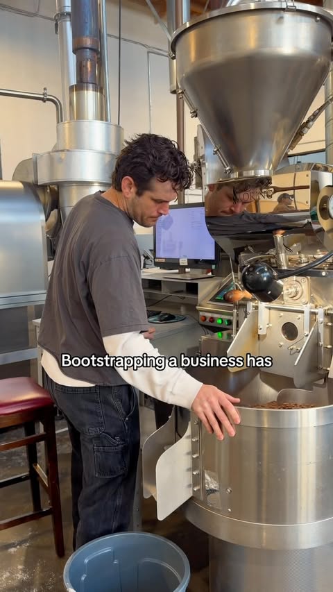 Instagram post by @poorboy.coffee for Fiverr. Caption reads: [...] the biggest lessons of building Poorboy.....