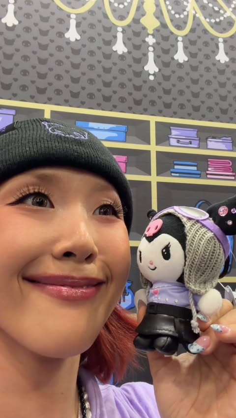 Instagram post by @jianne.kang for Sanrio. Caption reads: How did Kuromi do? 🥹💜 @sanrio #kuromi....