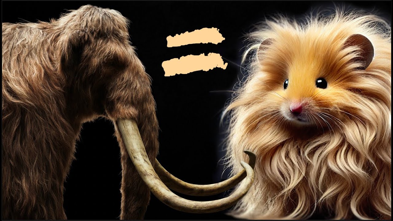 YouTube post by @laboiteacuriosites for mymuesli. Caption reads: Will this mouse resurrect the mammoth?.