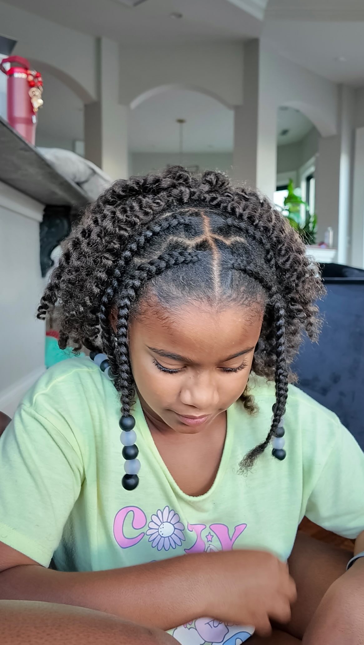 Instagram post by @herlifesparkles for Conair. Caption reads: Zoe girl is officially done with knockers and....