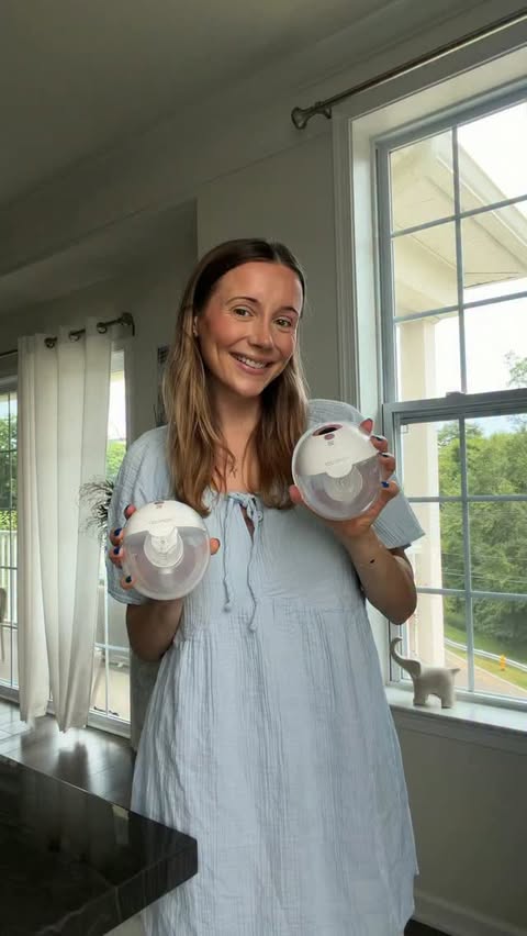 Instagram post by @hicourtneylynn for Momcozy. Caption reads: Momcozy M5 Smart is a perfect beginner-friendly....
