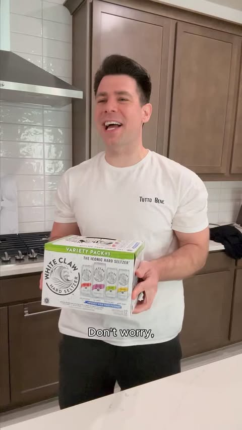 Instagram post by @johnnyviti for White Claw. Caption reads: Clawing your way to a perfect bracket. @whiteclaw....