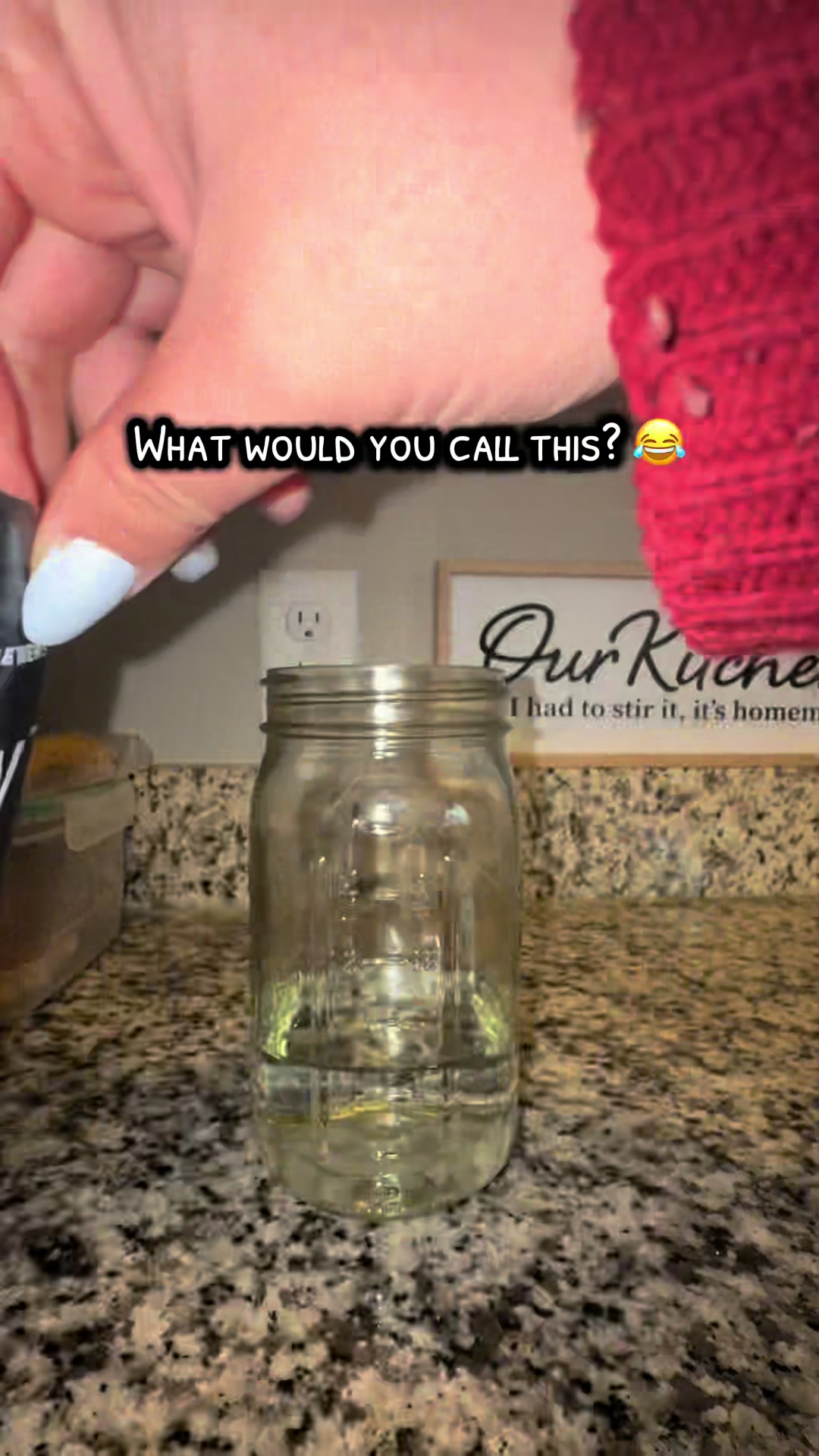 TikTok post by @rachellamb_ for Javy Coffee. Caption reads: I literally just threw some stuff in a cup. What....