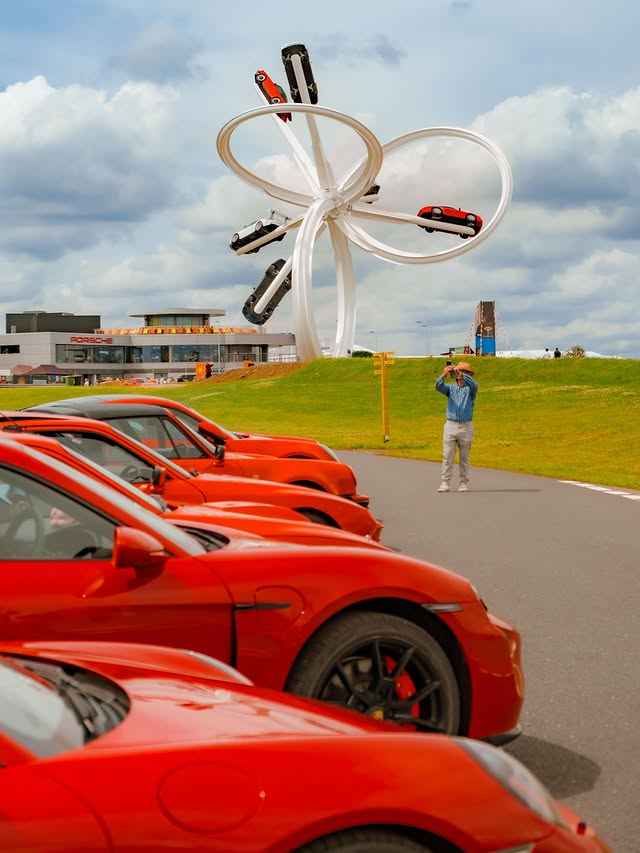 Instagram post by @spicy.meatball for Porsche. Caption reads: [...] a dream day photographing the Icons of....