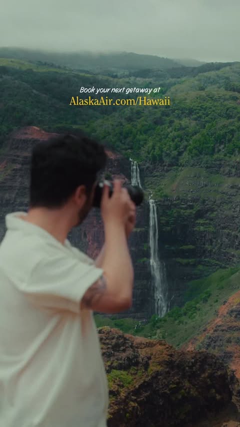 Instagram post by @jhamilbader for Alaska Airlines. Caption reads: Come with me to visit Kaua’i for the first....