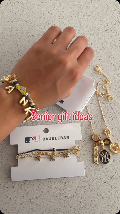 Instagram post by @jeanicejperez for BaubleBar. Caption reads: [...] seniors moving away for college 💜🥹....