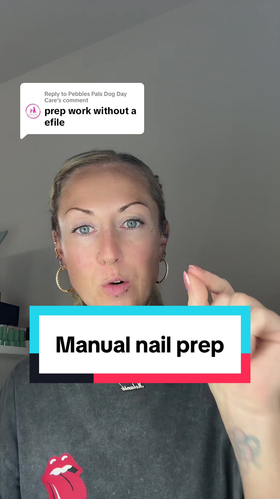TikTok post by @melsgelsbrightlingsea for Katie Barnes Tool Range. Caption reads: [...] #nailpreptips #nailprepwithme @Katie Barnes....