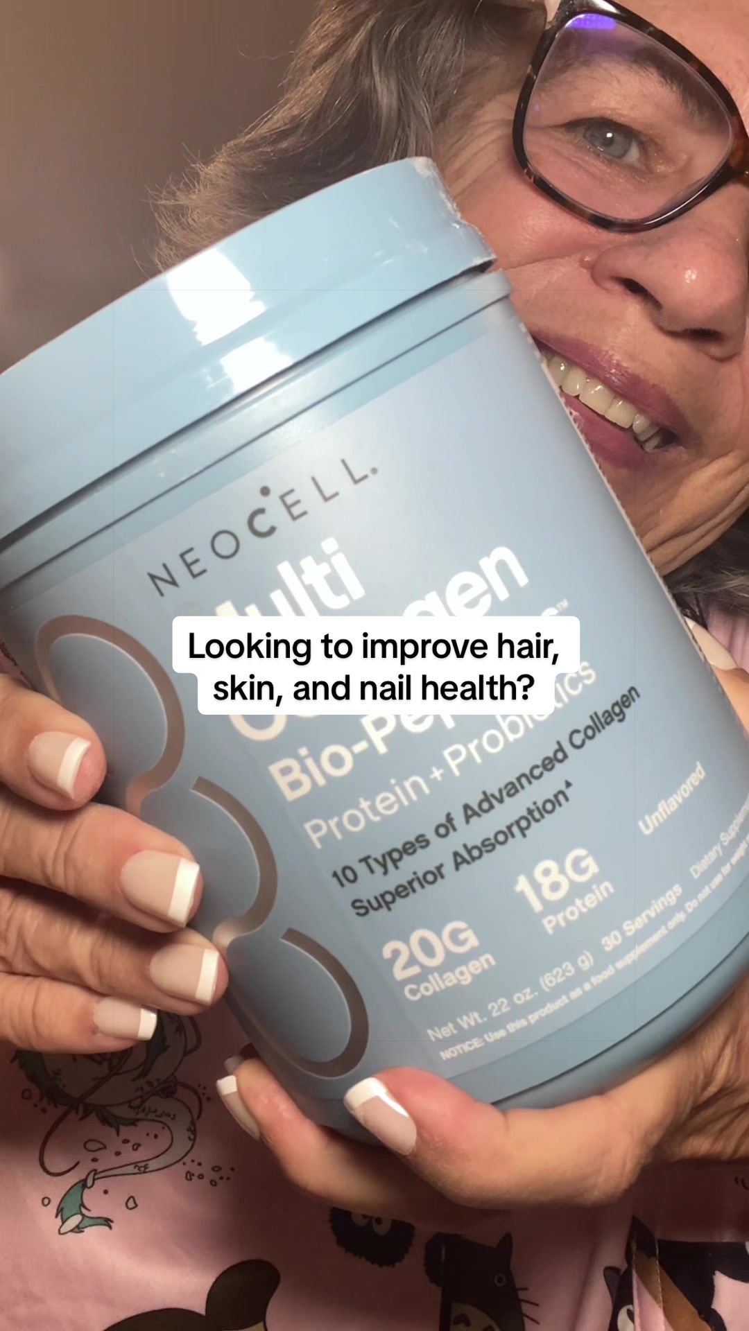 TikTok post by @miskim248 for NeoCell. Caption reads: [...] best deal. Glow from within with this....
