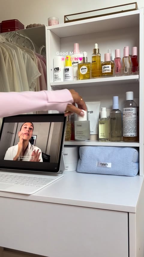 Instagram post by @eleonoraue for Logitech. Caption reads: [...] Wellbeing Month from me and @logitech 🌷💖....
