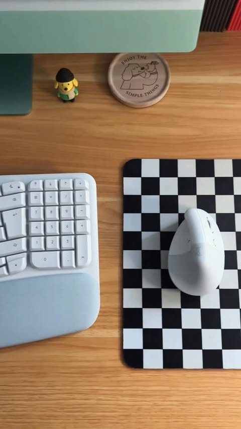 Instagram post by @konistudio for Logitech. Caption reads: Upgrading my workspace with @logitech ✨ I made a....