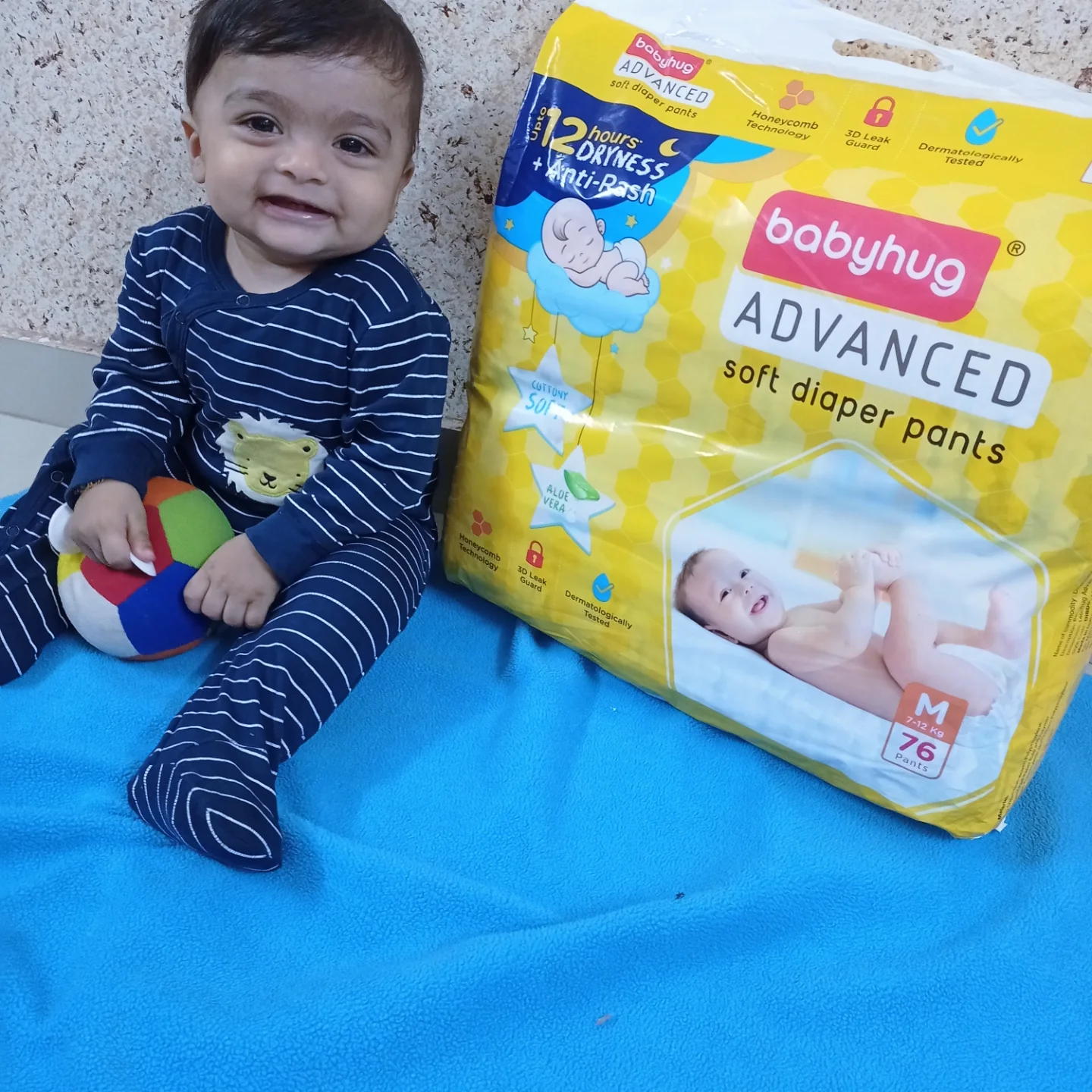 Instagram post by @hiyan.naimish for Babyhug. Caption reads: #collaboration with @babyhug available on....