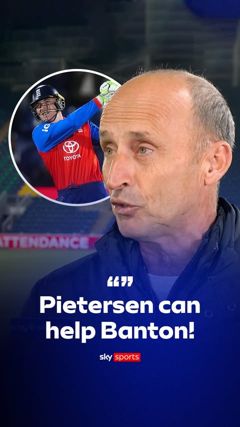 Instagram post by @skysportscricket for Remitly. Caption reads: Nasser Hussain shares his thoughts on Tom Banton....